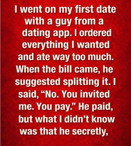 I went on my first date with a guy from a dating app