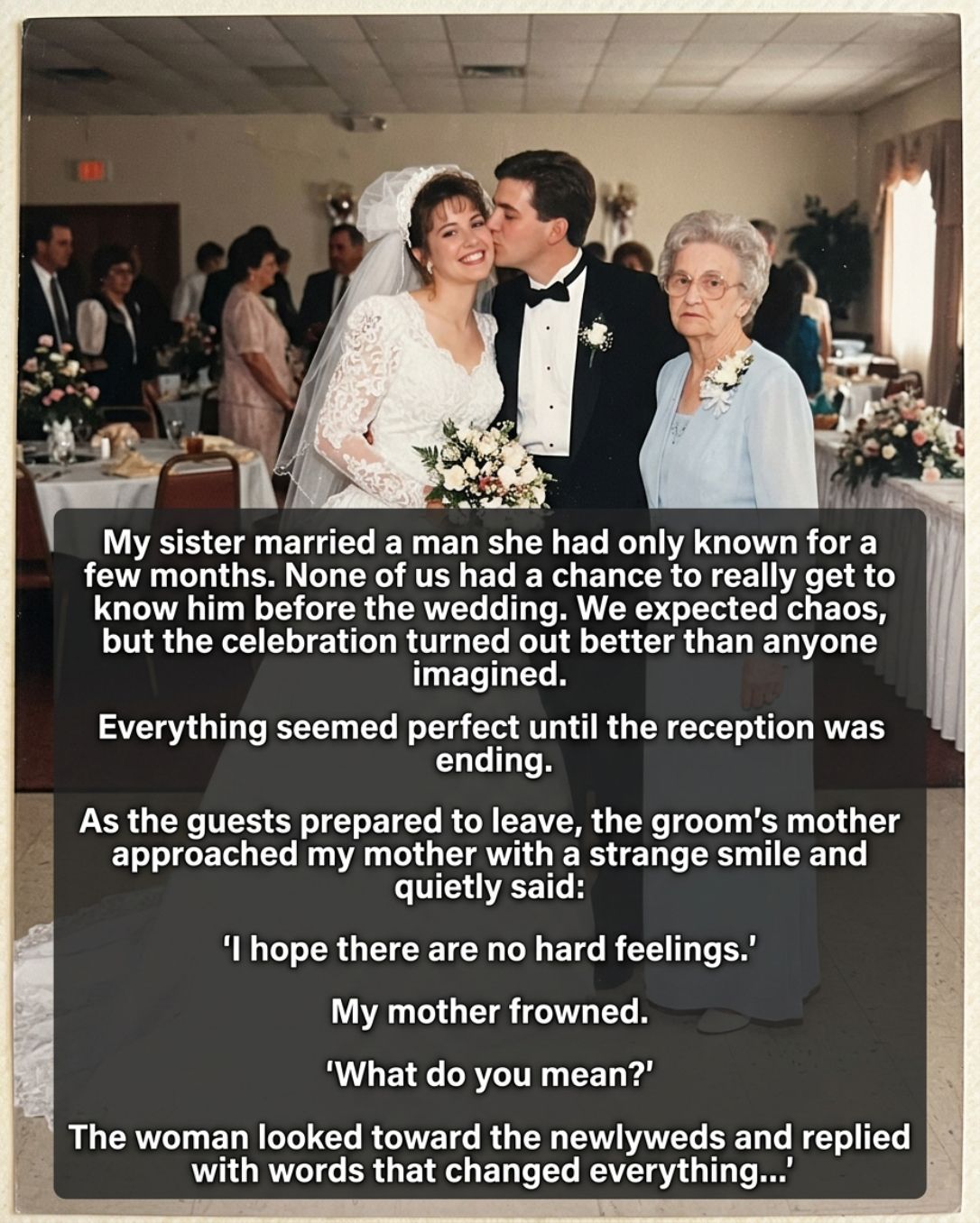 The Groomโs Mother Said One Strange Thing