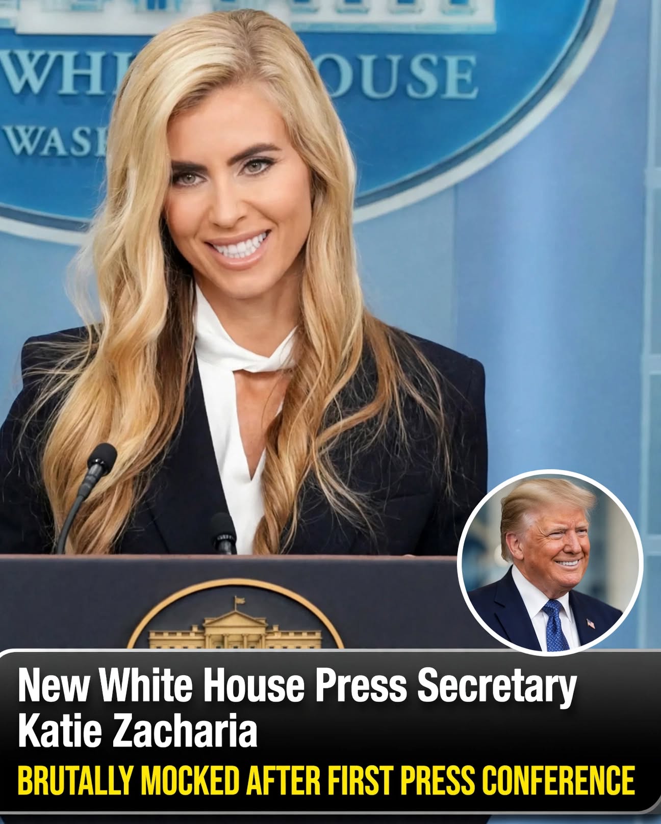 New White House Press Secretary Katie Zacharia held her first press briefing
